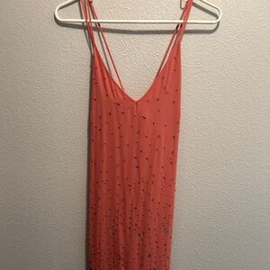 White House Black Market Coral Beaded Dress